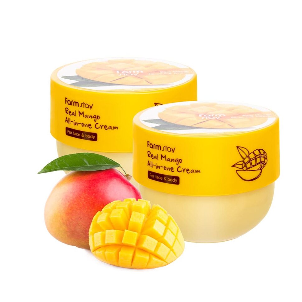 Многофункциональный крем для лица и тела Farm Stay Real Mango All-in-one Cream, 300 мл.  фото 1 — BascoMarket