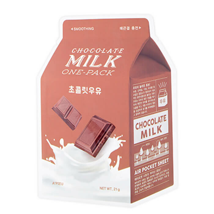 Тканевая маска с экстрактом какао A`pieu Chocolate Milk One-Pack, 21 мл. фото 1 — BascoMarket