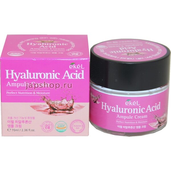 Интенсивно увлажняющий крем с гиалуроновой кислотой Ekel Hyaluronic Acid Ampoule Cream, 70 мл. фото 1 — BascoMarket