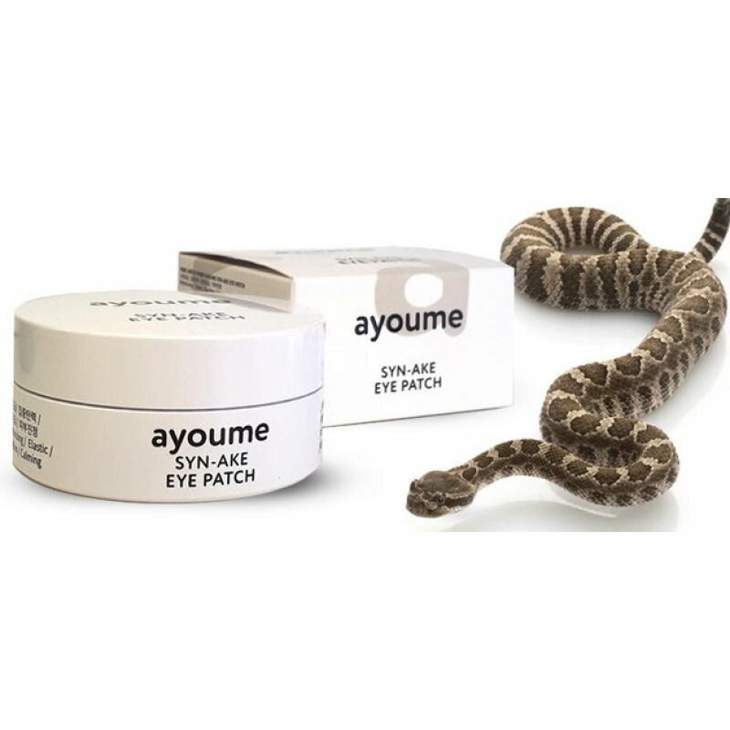 Патчи для глаз антивозрастные со змеиным пептидом Ayoume Syn-ake eye patch, 60 шт. фото 1 — BascoMarket