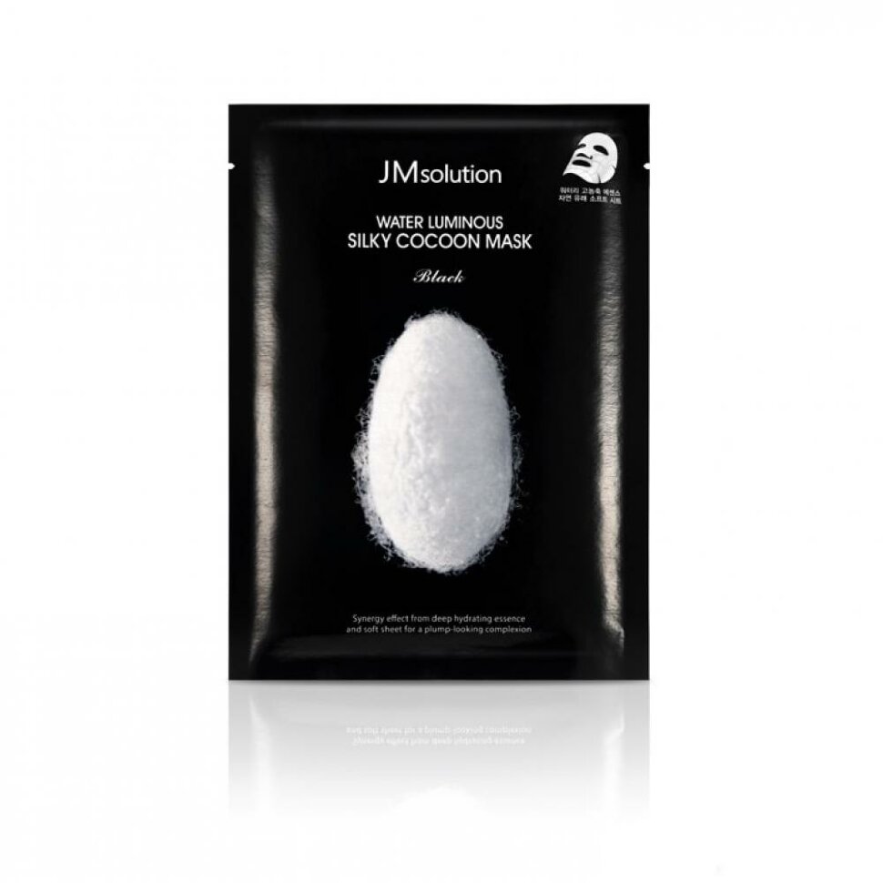 Маска для упругости кожи с протеинами шелка JMsolution Water Luminous Silky Cocoon Mask Black,35 мл. фото 1 — BascoMarket