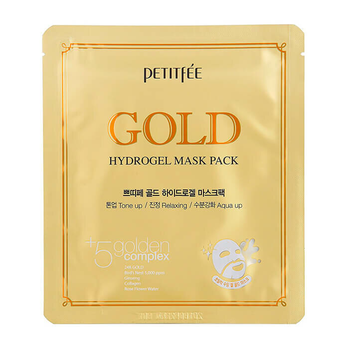 Гидрогелевая маска с золотом Petitfee Gold Hydrogel Mask Pack, 30 мл. фото 1 — BascoMarket