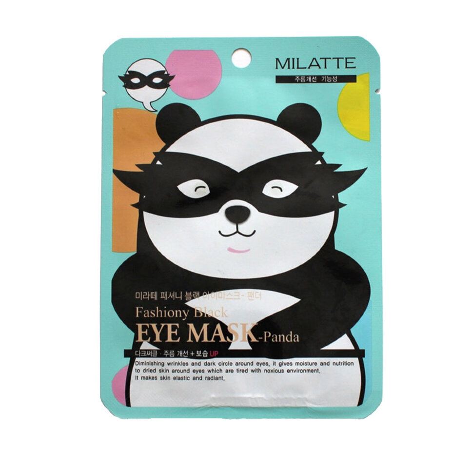 Маска от морщин и тёмных кругов  вокруг глаз Milatte Fashiony Black Eye Mask Panda, 10 гр. фото 1 — BascoMarket