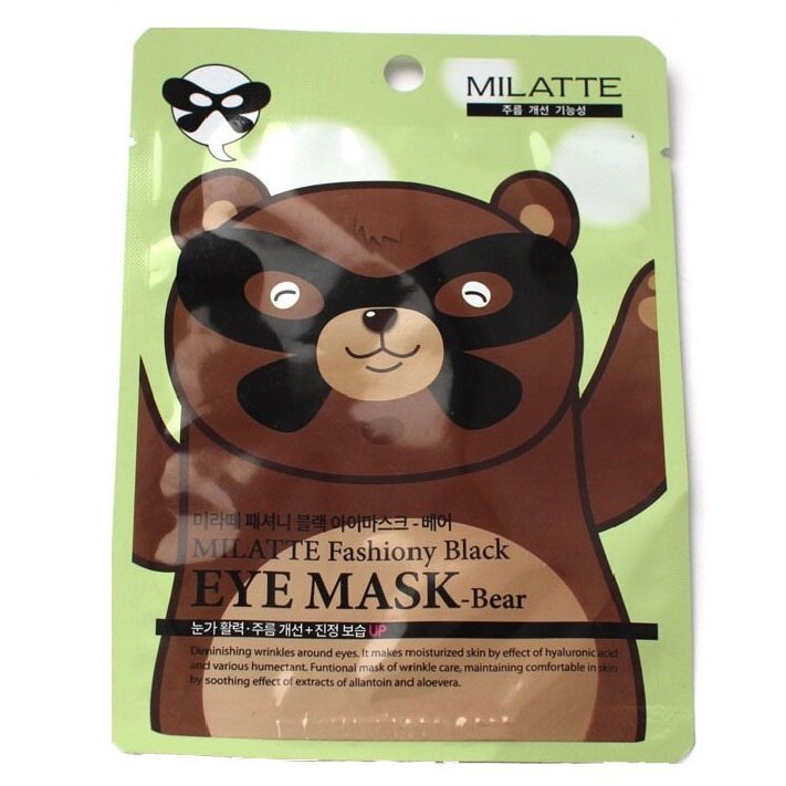 Маска от морщин вокруг глаз Milatte Fashiony Black Eye Mask Bear, 10 гр. фото 1 — BascoMarket