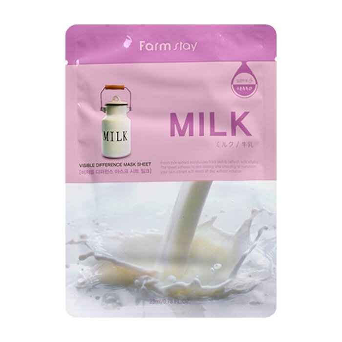 Маска для лица с молочными протеинами Farm Stay Visible Difference Mask Sheet Milk, 23 мл. фото 1 — BascoMarket